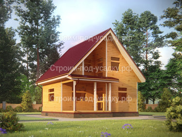 Проект дома под усадку «Великий Новгород» 7x7